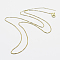 925 Sterling Silver Box Chain Necklaces, with Spring Ring Clasps, with 925 Stamp, Real 18K Gold Plated, 16 inch(40cm), Pin: 0.8mm