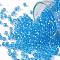 TOHO Round Seed Beads, Japanese Seed Beads, (163) Transparent AB Aqua, 8/0, 3mm, Hole: 1mm, about 1110pcs/50g