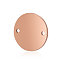 304 Stainless Steel Links Connectors, Manual Polishing, Flat Round, Rose Gold, 12x1mm, Hole: 1mm