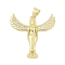 Brass Micro Pave Cubic Zirconia Pendants, Angel, Lead Free & Cadmium Free, Long-Lasting Plated, Rack Plating, Clear, 27.5x27x4mm, Hole: 5mm