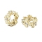 Brass Micro Pave Cubic Zirconia European Beads, Lead Free & Cadmium Free, Column, Golden, 8x4mm, Hole: 4mm