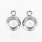 Tarnish Resistant 201 Stainless Steel Tube Bails, Loop Bails, Round, Stainless Steel Color, 11x8x5mm, Hole: 1.5mm, Inner Diameter: 5mm