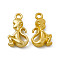 Rack Plating Alloy Pendants, Cadmium Free & Nickel Free & Lead Free, Monkey Charm, Matte Gold Color, 20x11x3.5mm, Hole: 1.8mm