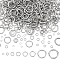 PH PandaHall 800pcs 304 Stainless Steel Jump Rings, 8 Sizes Open Jump Rings Closed Jump Rings O Rings Chainmaille Rings Connector Rings for DIY Jewelry Making Repairing Necklace Bracelet Choker Craft