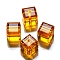 K9 Glass, Imitation Austrian Crystal Beads, Grade AAA, Faceted, Cube, Orange, 5~5.5x5~5.5x5~5.5mm(size within the error range of 0.5~1mm), Hole: 0.7~0.9mm