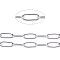 Tarnish Resistant 304 Stainless Steel Paperclip Chains, Soldered, with Spool, Stainless Steel Color, 4.8x2.5x0.5mm, about 32.8 Feet(10m)/roll