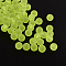 Transparent Acrylic Ball Beads, Frosted Style, Round, Green Yellow, 6mm, Hole: 1mm, about 4200pcs/500g