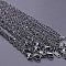 Stainless Steel 2.5mm Singapore Chains Necklaces, Black