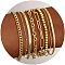 8Pcs Bohemian Style Alloy Chain Bracelets Kit for Women, Real 14K Gold Plated, 7-7/8 inch(20cm)