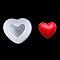 DIY Heart Shape Decoration Food Grade Silicone Molds, Resin Casting Molds, for UV Resin & Epoxy Resin Craft Making, White, 80x75x43mm, Inner Diameter: 42x28mm