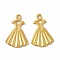 Rack Plating Alloy Pendants, Cadmium Free & Lead Free & Nickle Free, Dress Charm, Matte Gold Color, 20x13.5x1.5mm, Hole: 1.6mm