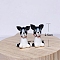 Lampwork Beads, Dog, White, 25mm, Hole: 2mm