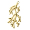 Ion Plating(IP) 304 Stainless Steel Big Pendants, Branch Charm, Real 18K Gold Plated, 46x22x2mm, Hole: 2mm