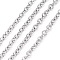 Tarnish Resistant 304 Stainless Steel Cable Chains, Soldered, Oval, Stainless Steel Color, 1.5x1.2x0.3mm