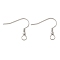 201 Stainless Steel Ear Hooks, with 304 Stainless Steel Pin, Stainless Steel Color, 22x23x3mm, Hole: 3.5mm, Pin: 0.7mm