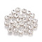 Iron Crystal Rhinestone Spacer Beads, Grade B, Rondelle, Waves Edge, Silver, 6x3mm, Hole: 1mm