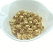 Brass Hollow Beads, Long-Lasting Plated, Round, Golden, 1/8 inch(4mm)