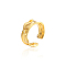 Stainless Steel Open Ring for Men Women, Golden
