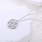 Stainless Steel Crystal Rhinestone Ring with Playing Card Sign Pendant Necklaces for Women and Girls, Stainless Steel Color