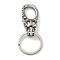 Tibetan Style 316 Surgical Stainless Steel Fittings with 304 Stainless Steel Key Ring, Animal, Cattle, 68.5mm