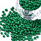 Glass Seed Beads, Baking Paint, Round Hole, Round, Dark Green, 3~4x2~2.5mm, Hole: 0.8mm, about 450g/Pound