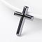 Non-Magnetic Synthetic Hematite Pendants, Cross, 33x22x5mm, Hole: 1.5mm