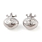 Brass Pendants, Cadmium Free & Nickel Free & Lead Free, Crown, Real Platinum Plated, 11x10.5x7mm, Hole: 3mm