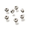 Brass Beads, Cadmium Free & Nickel Free & Lead Free, Octagon, Platinum, 3.5x1.7mm, Hole: 1.8mm