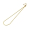 Ion Plating(IP) 304 Stainless Steel Herringbone Chain Necklace for Men Women, Real 18K Gold Plated, Wide: 3mm, 15.94 inch(40.5cm)