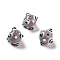 Handmade Lampwork Beads, Meteor Hammer, Rosy Brown, 13x14.5x18mm, Hole: 1.8mm