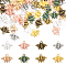 128Pcs 8 Colors Tibetan Style Alloy Pendants, Bees, Mixed Color, 15.5x20x2mm, Hole: 2mm, 16pcs/color