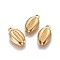 304 Stainless Steel Pendants, Cowrie Shell Shape, Golden, 18.7~19x10.5x3.4~3.5mm, Hole: 2mm