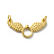 PVD Vacuum Plating 304 Stainless Steel Connector Charms, Angel Wing Links, with Jump Rings, Golden, 12.5x25x2mm, Hole: 2.8mm