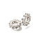 Brass Micro Pave Clear Cubic Zirconia Beads, Rack Plating, Long-Lasting Plated, Lead Free & Cadmium Free, Flat Round, Platinum, 10x2.5mm, Hole: 4.5mm