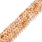 Natural Citrine Bead Strands, Round, 4~5mm, Hole: 1mm, about 93pcs/strand, 14.96''(38cm)