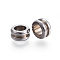 Non-Tarnish 304 Stainless Steel Grooved Beads, Column, Stainless Steel Color, 8x4mm, Hole: 5mm.