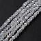 Crystal Glass Rondelle Beads Strands, Faceted, AB Color, Clear, 3x2mm, Hole: 1mm, about 105~110pcs/strand, 29~31cm