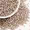 Cylinder Seed Beads, Metallic Colours, Round Hole, Uniform Size, Tan, 2x1.5mm, Hole: 0.8mm, about 888pcs/10g
