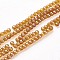 Glass Bead Strands, Round, AB Color Plated, Dark Goldenrod, 6mm, Hole: 1mm, about 50pcs/strand, 13 inch