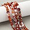 Natural Fire Crackle Agate Beads Strands, Faceted, Cube, Dyed & Heated, FireBrick, 6x6x6mm, Hole: 1mm, about 56pcs/strand, 15.55''(39.5cm)