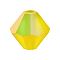 Preciosa® Crystal Beads, Czech Crystal, Bicone(451 69 302 Rondelle), 80310 20019 Citrine AB Matt, 4mm, Hole: 0.8mm