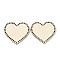 Heart Wooden Bags Bottoms, Crochet Bags Base, for Knitting Supplies and Home Decor Craft, BurlyWood, 8.9x10x0.4cm, Hole: 4.5mm, 2pcs/set