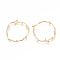 Brass Linking Rings, Branch, Nickel Free, Real 18K Gold Plated, 32.5x31x3mm