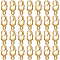 30Pcs Brass Lobster Claw Clasps, Real 18K Gold Plated, 13x7x3mm, Hole: 1.6mm