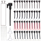 Perfume Dispensing Kits, including 1ml Glass Refillable Sample Perfume Bottle, Transparent Plastic Funnel Hopper & Transfer Pipettes, Black & Clear