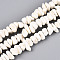 Synthetic Howlite Beads Strands, Chip, 7~12x2.5~6x2.5~6mm, Hole: 0.9mm, about 104~106pcs/strand, 14.57~15.35 inch(37~39cm)