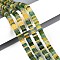 Dyed Natural White Jade Beads Strands, Rondelle, Dark Olive Green, 6x2~3mm, Hole: 0.9mm, about 193~203pcs/strand, 15.16~15.94''(38.5~40.5cm)