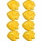Handmade Porcelain Beads Strands, Fish, Bright Glazed Porcelain, Yellow, 15.5~16.5x20~20.5x8~8.5mm, Hole: 2mm, about 27pcs/strand, 16.54~16.73 inch(42~42.5cm)