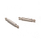Iron Double Flanged Spring Bar Watch Strap Pins, Platinum, 10.5x1.3mm
