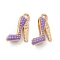 Alloy Enamel Pendants, 3D High-Heeled Shoes Charm, Medium Slate Blue, 17.5x14x6mm, Hole: 1.8mm
